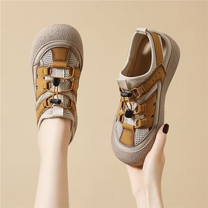 New Arrival Women Genuine Leather Hollow Out <b>Sandals</b> Summer Breathable Wear Resistant Non Slip Soft Sole Beach Shoes - Product Image 2