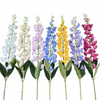 Fleurs artificielles de campanule blanche, arrangements floraux, muguet en soie, bleuet pour décoration de mariage et de la maison