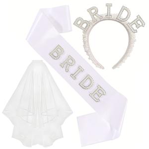 <span class=keywords><strong>Velo</strong></span> <span class=keywords><strong>de</strong></span> Novia Romántico en Oferta, Blanco, Suave, <span class=keywords><strong>de</strong></span> Tul <span class=keywords><strong>con</strong></span> Borde <span class=keywords><strong>de</strong></span> Encaje, <span class=keywords><strong>de</strong></span> Dos Capas, <span class=keywords><strong>con</strong></span> Apliques y <span class=keywords><strong>Diadema</strong></span> <span class=keywords><strong>de</strong></span> Perlas, Poliéster/Algodón - Product Image 5