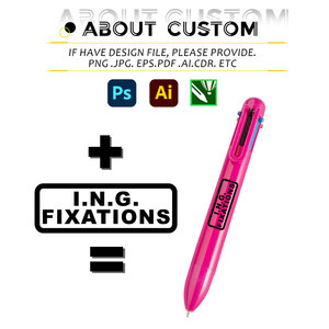 Cadeaux promotionnels pour étudiants fournitures d'écriture scolaire de bureau bon marché personnalisé 6 couleurs en 1 stylo à bille multicolore avec Logo - Product Image 3