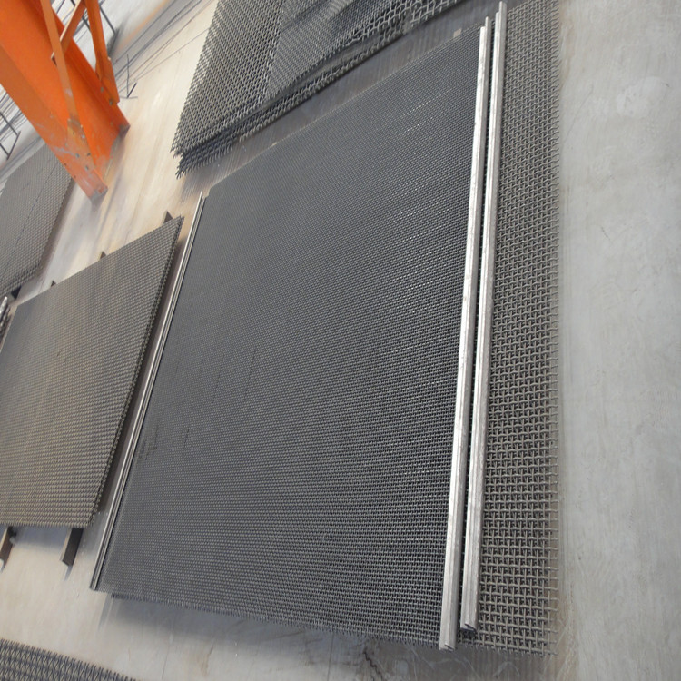 High Tensile Strength Hook Crimped Vibrating Screen Wire Mesh Mine Sieving Mesh For Stone Sand