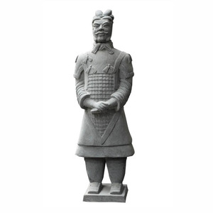 Vente de guerriers en terre cuite Xian grandeur nature granit calcaire en marbre sculpté à la main Antique personnalisé en usine - Product Image 3