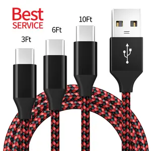 3.3ft Nylon Braided 5V2.4A Fast Charging USB TO Lightn Ing Cable For Iphone Cell Phone