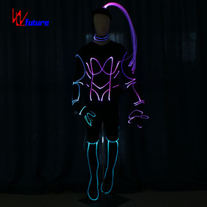 Traje Luminoso de Fibra Óptica, Traje de Baile Eléctrico Luminoso, Disfraz para DJ, Bar, EDM, Festival, Actuación en Escenario, Traje Brillante para Bailarina Gogo - Product Image 5