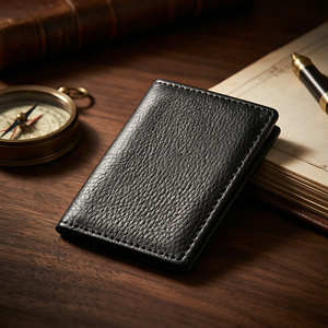 Indian Supplier Vintage Style Genuine Leather Magnetic Closure Card <b>Holder</b> with Soft Texture and Long Lasting Durability At Sale - Product Image 6