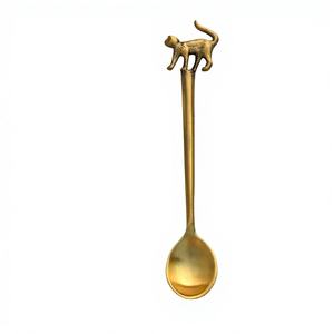 Nuevos Juegos de Cubiertos Ecológicos de Acero Inoxidable con Diseño de Animales, Acabado Plateado Espejo, Cuchara de Té de Mango Largo para Uso en Restaurantes - Product Image 1