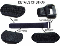 Sangle à boucle auto-agrippante élastique réglable en nylon 100 % écologique avec logo personnalisé