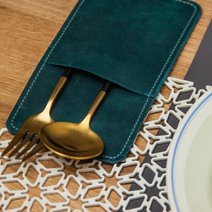 Bolsa para cubiertos de cuero PU estilo nórdico, elegante y ceremonial, para hoteles y restaurantes, estilo aristocrático. - Product Image 3