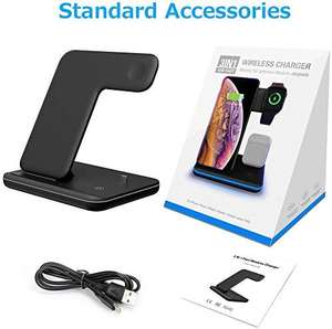 <span class=keywords><strong>3</strong></span> in 1 Wireless Charger Ladestation, Qi Kabelloses Ladegerät Ständer Induktive Kompatibel mit Airpods iWatch Series 1/ <span class=keywords><strong>2</strong></span> / <span class=keywords><strong>3</strong></span> / 4 - Product Image 6