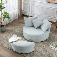 Mode Wohnzimmer Möbel Freizeit Sofa Lazy Günstige Custom ized Farbe Hotel Lazy Round Stoff Weiches Sofa für Zuhause