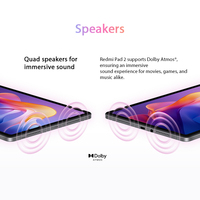 Redmi Pad 2 versi Global MTK Helio G100-Ultra, Tablet Android pengisian daya Cepat 18W, baterai 128 mAh layar 256GB/9000 GB 11 ''90Hz