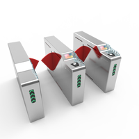 Barrière pivotante automatique TDZ avec lecteur biométrique, système de contrôle d'accès haute sécurité, lecteur de cartes IC/ID/RFID sans balais