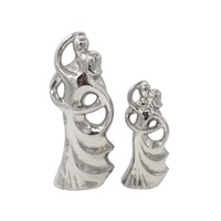 Huifa luxe en céramique Couple ornement Unique moderne Folk Art Style décor à la maison élégant mariage bougie lampe boîte emballé