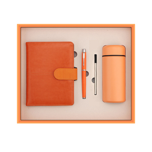 Executive Notebook Gift Set PU Leather Organizer With Tumbler Pen And USB For Employee Appreciation Gifts - Product Image 4