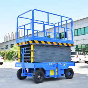 Elevador de Tijera Eléctrico Móvil para Interiores y Exteriores de 22 m, Elevador Hidráulico con Capacidad de 100 kg y Plataforma de 2100x930 mm - Product Image 1
