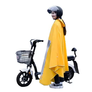 Jas hujan kain Oxford tahan air penuh untuk orang dewasa untuk perjalanan wisata mendaki perjalanan atau berkendara sepeda