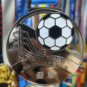 Logo personnalisé Médailles Argent Or Bronze Basketball Sport Football Football Médaille en métal de récompense vierge - Product Image 5