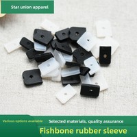 Manchon adhésif de protection en forme d'arête de poisson (2 pièces) pour la fixation de baleines de vêtements et accessoires de couture pour robes de mariée