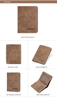 Dompet Pria Baellerry Grosir, Dompet Lipat Tipis untuk Bisnis dengan Tempat Kartu/Jendela ID Kapasitas Besar