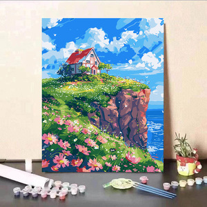 A granel Diy pintura acrílica arte paisaje escena pintura <span class=keywords><strong>para</strong></span> adultos por números Kits colecciones - Product Image 5