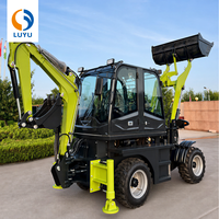 Mini-tracteur LUYU EPA avec chargeur frontal et pelle arrière 4x4, conception spéciale