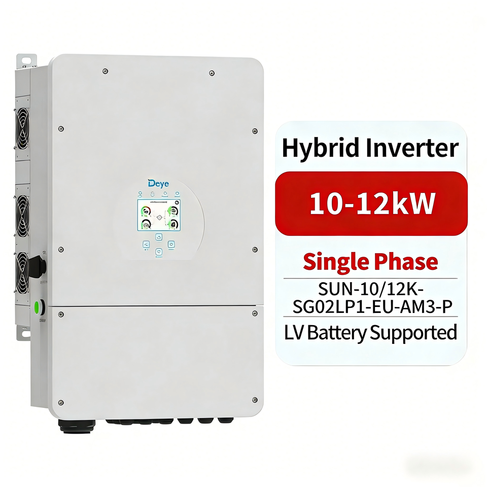 Deye SUN-10K-SG02LP1-EU-AM3-P Hybrid Solar Inverter 10kw 12kw Single ...