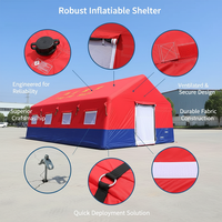 Tente d'urgence gonflable en PVC de haute qualité, grande taille, double couche, imperméable 3000 mm, pour secours médical et incendie, automatique et rapide