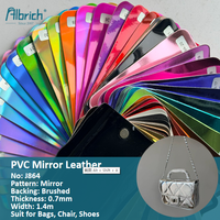 Cuir PVC brossé polyvalent de 0,7 mm avec surface miroir haute brillance, options multicolores durables et imperméables pour la fabrication de bagages