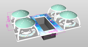 Plateforme flottante gonflable sur mesure Nova Large, bar de loisirs aquatiques, canapé, plateforme pour usage commercial, matériau PVC, divertissement aquatique - Product Image 5