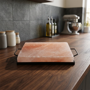 Plaque de sel de l'Himalaya artisanale Demaro, sculptée, naturelle, étanche, 5-7 kg, pour la cuisson et le service alimentaire, vente en gros, produit phare - Product Image 1