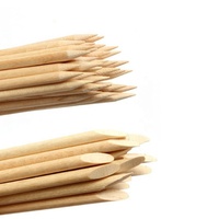 Pousse-cuticules en bois à double tête portable à prix avantageux pour l'utilisation en salon de manucure