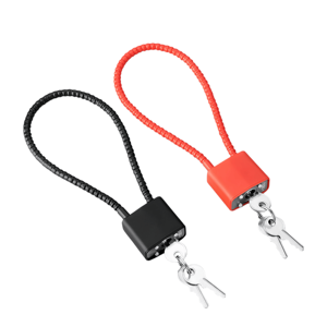 Cadenas en câble d'acier recouvert de PVC pour armoires, fenêtres, vélos, meubles, gymnases et ateliers avec 3 clés métalliques - Product Image 2