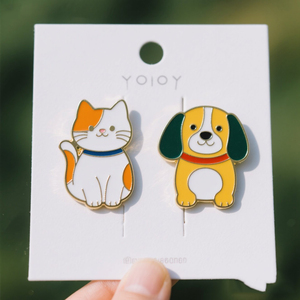 Men Pin hat động vật làm phụ kiện biểu tượng tùy chỉnh cứng tùy chỉnh màn hình in ấn Mặt dây kim loại ve áo pin với nam châm - Product Image 1