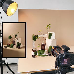 Sfondo per Fotografia di Prodotti, Accessori Impermeabili, Cubo Geometrico in Legno Bianco Dipinto a Mano per Servizi Fotografici - Product Image 1