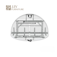 JJY-ZDZ-G001 Offre Spéciale 4ft 5ft 6ft banquet table ronde pliante en plastique pour événements mariage table à manger ronde en plastique