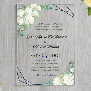 Acrylic Party <strong>Invitations</strong> Acrylic <strong>Graduation</strong> <strong>Invitations</strong> Acrylic Wedding <strong>Invitations</strong> with UV Printing - Product Image 5