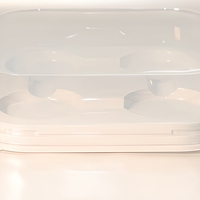 Boîtes alimentaires rectangulaires jetables en PET pour hamburgers et pains, avec finition gaufrée