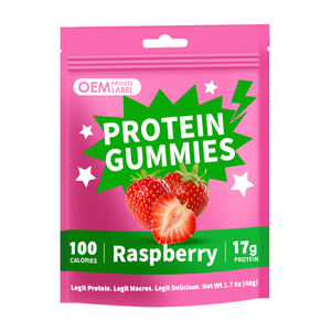 Gummies protéinés naturels à la pêche OEM avec 17 g d'isolat de protéines de lactosérum pour la croissance musculaire - Product Image 3