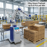JINWEI DS-CR35-U 35kg 2246mm IP67 Cobot de Paletización CE UL NSF 8 piezas/min Apilador de Cajas para Empaque de Almacén en Fin de Línea