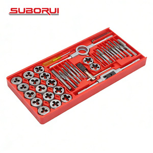 SUBORUI Fabricant professionnel OEM ODM, jeu de tarauds et filières métriques et <span class=keywords><strong>NPT</strong></span> de 40 pièces, kit d'outils de filetage pour la réparation des métaux avec étui - Product Image 3