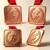 Médailles personnalisées en gros, médailles vierges en alliage de zinc 3D, médailles de marathon, médailles sportives en métal pour le basketball, le football, avec ruban