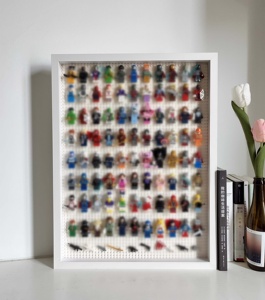 कस्टम थोक ईंट खोलने के साथ फोटो फ्रेम सामने दरवाजा ईंट फ्रेम काले ठोस लकड़ी ब्लॉक तस्वीर फ्रेम - Product Image 5