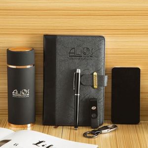 Customized Business <b>Gift</b> <b>Set</b>: Frosted Notebook, USB Drive & Tumbler with Logo - Perfect for Corporate Events - Product Image 3
