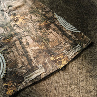 Pantalon de survêtement unisexe ample en coton Yingling pour homme, imprimé Real Tree, avec empiècements rayés, effet vieilli et délavé personnalisé