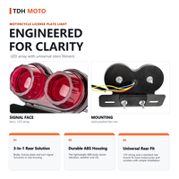 Feu arrière de moto 3-en-1 : feu stop LED, éclairage de plaque d'immatriculation et clignotant 12V ABS universel à montage arrière – Vente en gros
