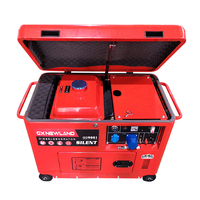 Type silencieux générateur diesel démarrage automatique/à distance 6.5KW puissance nominale 220/230/240/380V tension nominale 50/60Hz AVR Portable trois DC