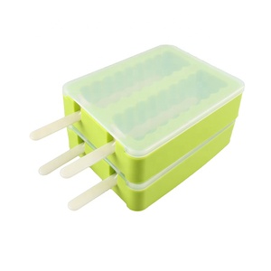Moule à glaces réutilisable en silicone écologique et durable, forme cube, résistant au four, non toxique, pour la préparation de bâtonnets de glace et de sucettes glacées, pour usage alimentaire - Product Image 6