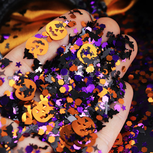 Halloween Nail Art paillettes paillettes 3D holographique araignée citrouille sorcière chauve-souris confettis paillettes pour ongles en acrylique fête d'halloween - Product Image 4