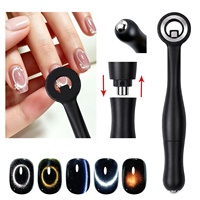 Bâtonnet magnétique 3-en-1 détachable pour ongles, aimant puissant pour nail art, baguette magnétique pour vernis gel œil de chat ciel étoilé, outil de manucure