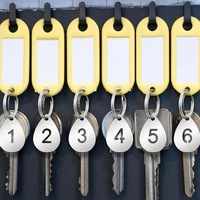 Étiquettes numérotées en forme de goutte en acier inoxydable, étiquettes d'identification numérotées, étiquettes de clés d'hôtel, identificateurs, étiquettes de clés de dortoir, clés de casiers de maison